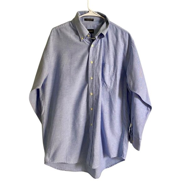 Deansgate Men's Blue Long Sleeve Button Down Shirt Neck 16.5 6 - Picture 1 of 9